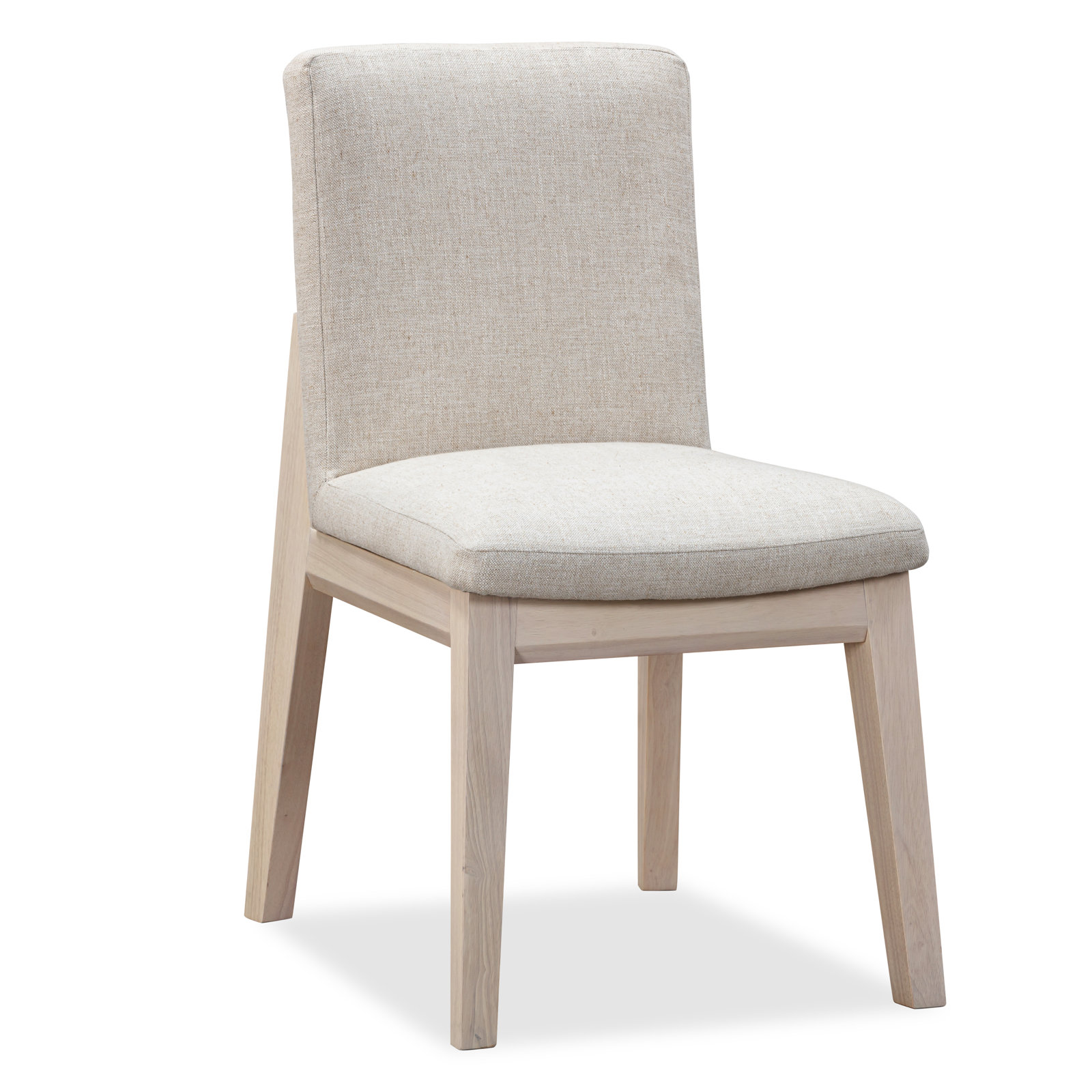 Upholstered Solid and Manufactured Wood Dining Chairs, White