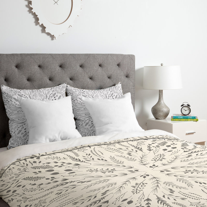 Iveta Abolina Floral Duvet Cover, Indigo, Twin Duvet Cover + 1 Sham