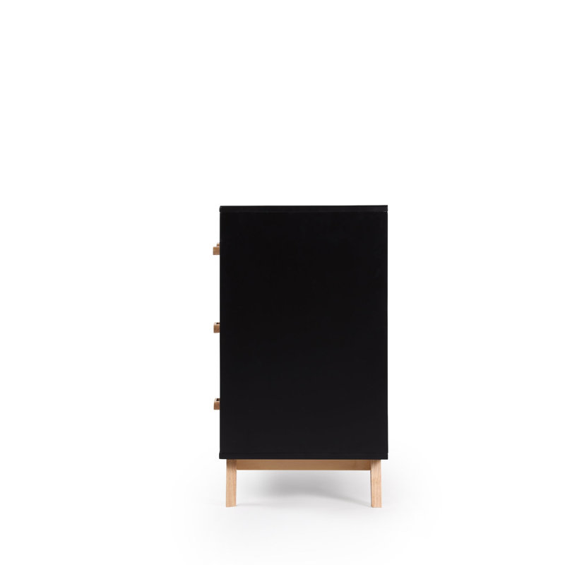 Soho 5-drawer dresser, Black/Natural
