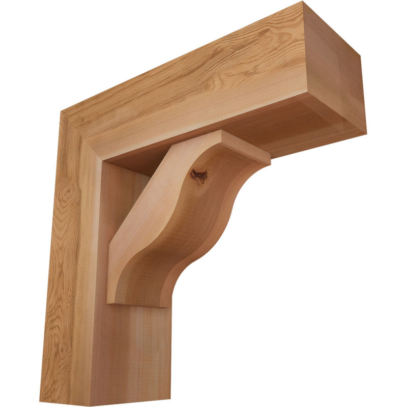Support Funston Block avec support décalé, 22 X 22, Cèdre rouge occidental de l 7 1/2 po (lisse)