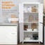 72" Freestanding 4-Door Kitchen Pantry, Storage Cabinet Organizer With 4-Tiers, And Adjustable Shelves