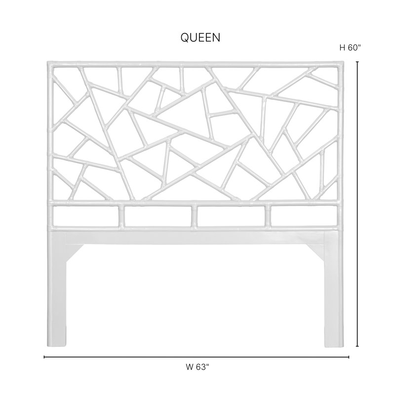 Tiffany Wicker/Rattan Open-Frame Headboard, Queen, Natural