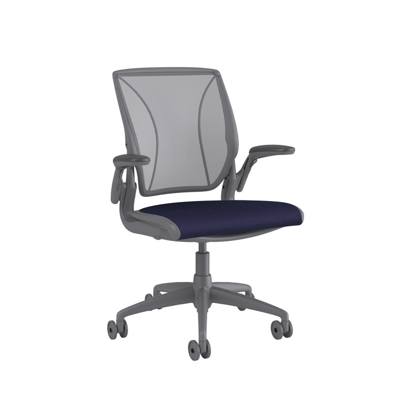 Diffrient World Wool Task Chair, Gray, Catena/Caraway, Corde/Peacock