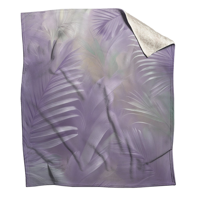 Couvertures de feuilles de palmier lavande, L 50 po x H 60 po