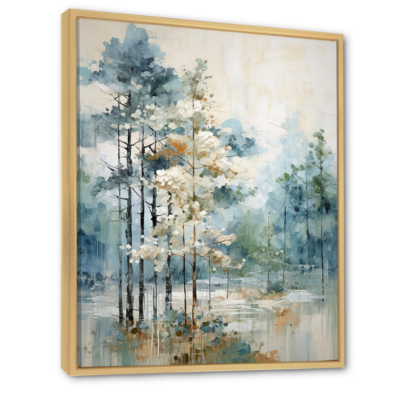 Pin, forêt enchantée II - Pin, art mural, H 32 po x l 16 po, Reproduction avec cadre flottant, Maple