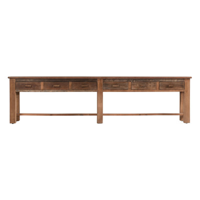 Ezra  Reclaimed Wood 6Dwr Console Table