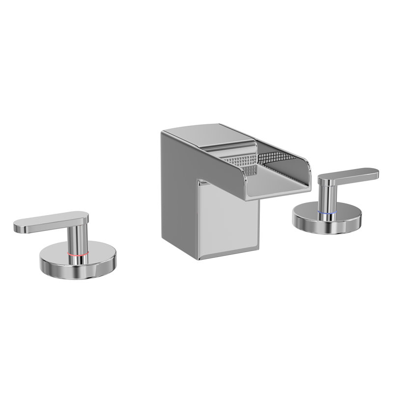 Robinet pour salle de bain espacé à deux poignées