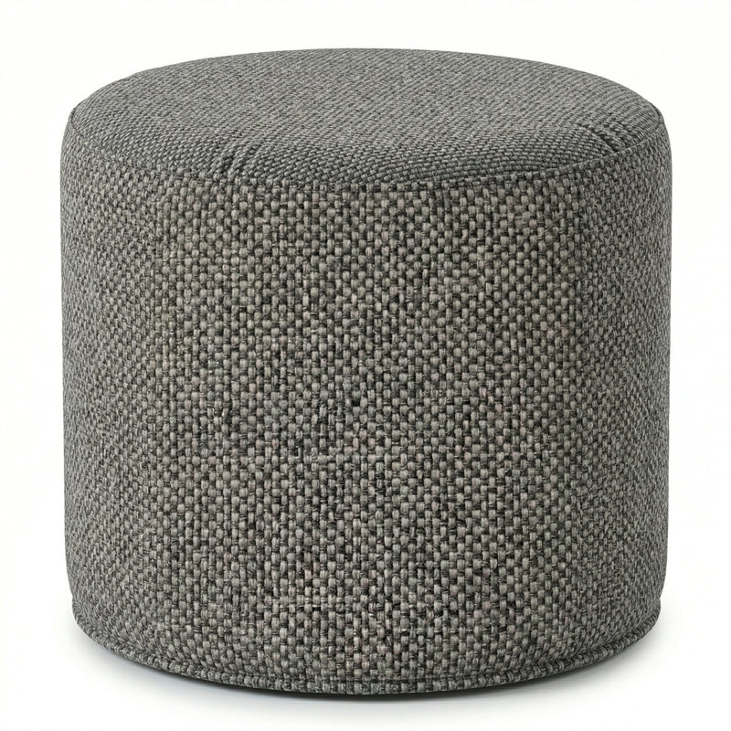 Berlin Gardens Lilly Hive 20" Round Pouf, Gray