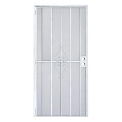 Portes de sécurité en fer Grisham, blanc