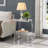 Kazbek 17.72'' Glass Top Console Table-704950743