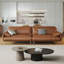 Canapé modulaire orange en cuir véritable-79134947-79134944