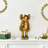 Hand-Painted Decorative Object, Gold Finish, 4.7 x 10.2 x 3.1 inches | 100% Polyester Material | Unique Home Accent with Elegant Design, Ideal for Living Room, Office, or Gallery Display, Color Variations May Occur-642350740