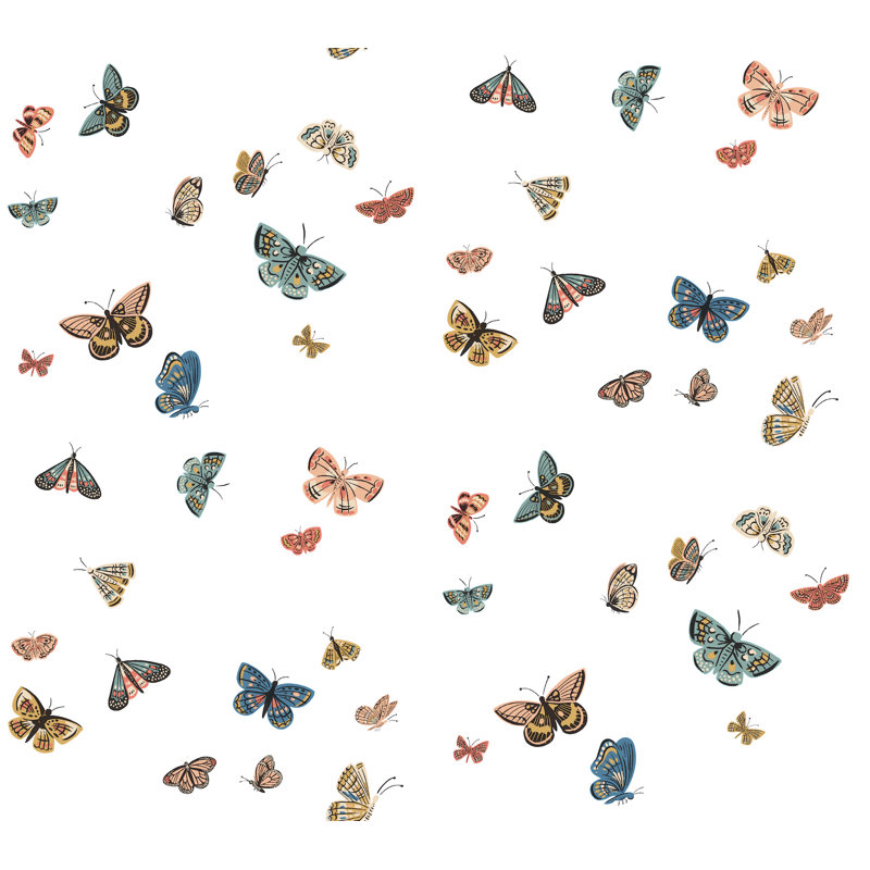 Papier peint adhésif Butterfly House, Blanc