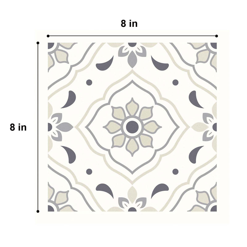 Dosseret en peler et coller en PVC 7,87 po x 7,87 po, carrelage mural pour plancher et mur pour cuisine et salle de bain, brun-gris