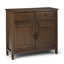 Banc de rangement en bois massif Connaught de 42 po de largeur et armoire de rangement de 40 po de largeur en brun naturel vieilli rustique-120141105