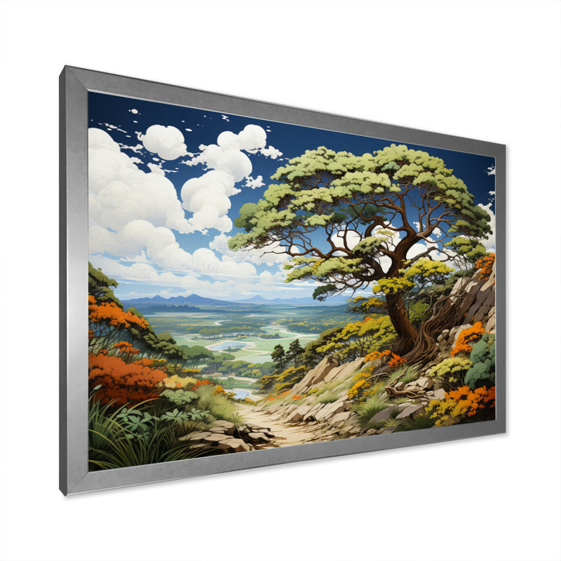 Proud Pine Tree III - Floral Wall Art Prints9, H 24 po x l 32 po x P 1 po, Argenté
