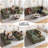 Joko 130.7" 6-Seater Corduroy Reversible Modular Corner Sectional Sofa with Ottoman U-Shape-1396480630
