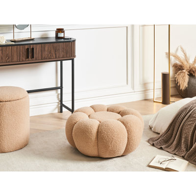 BEAUFORT 60 cm W Boucle Oval Ottoman