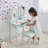 Teamson Kids Heart Glow Wooden Vanity Set With LED Lights Mirror & Stool-116625948