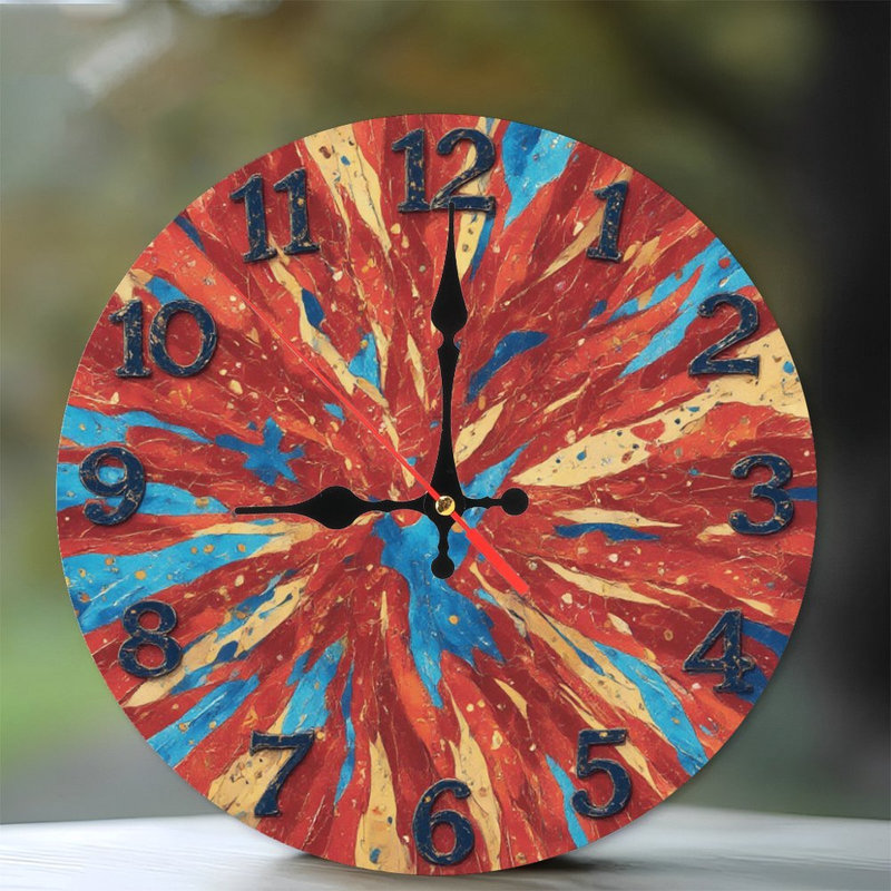 Chiffres sur une horloge à éclaboussures