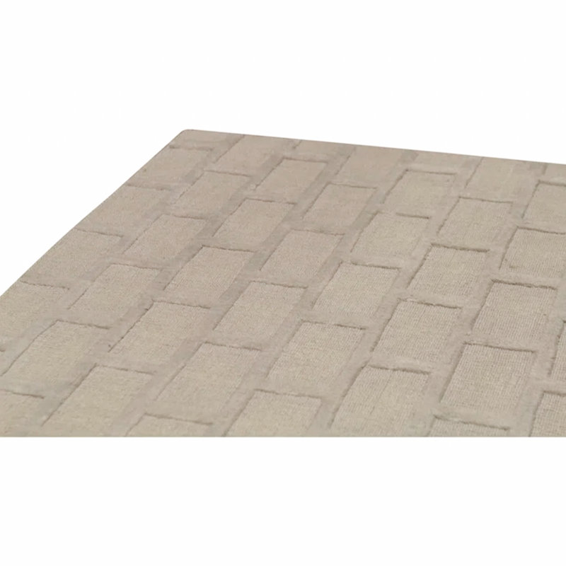 Gabbeh Wool Geometric Area Rug in Gray, Runner 2'6" x 10'