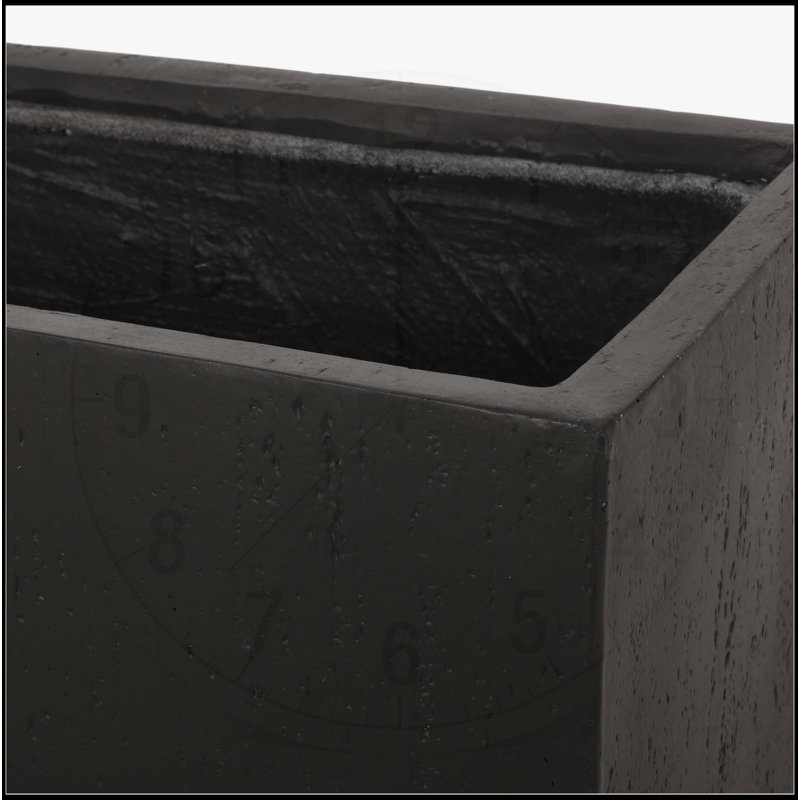 JARDINIER CARRÉ EXTÉRIEUR, H 18 po x l 35,25 po x P 35,25 po, Noir