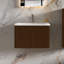 Ensemble de meuble-lavabo mural pré-assemblé avec comptoir avec trop-plein 24 po Hannemarie-941437526-965611357-949572447