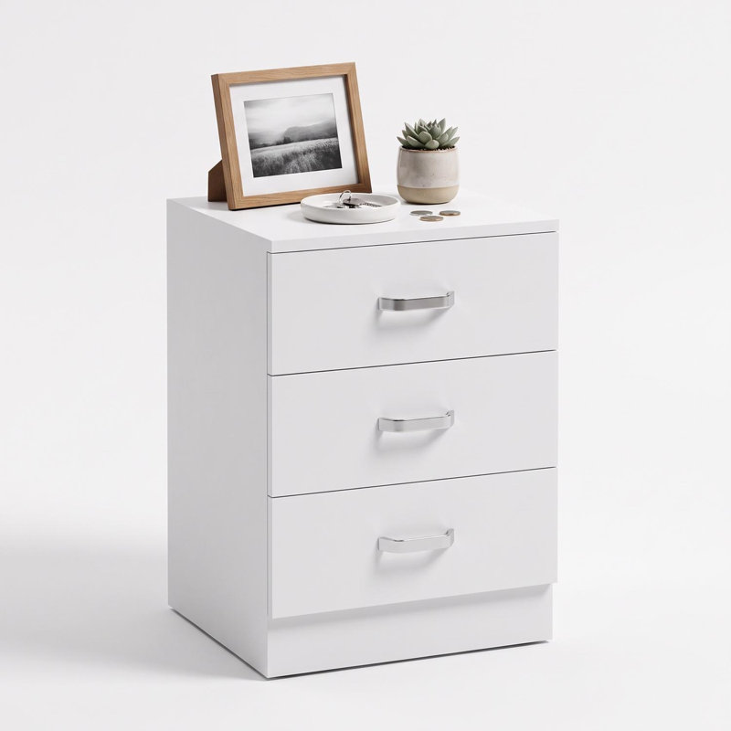Lycinda 3-Drawer Chest of Drawers, White