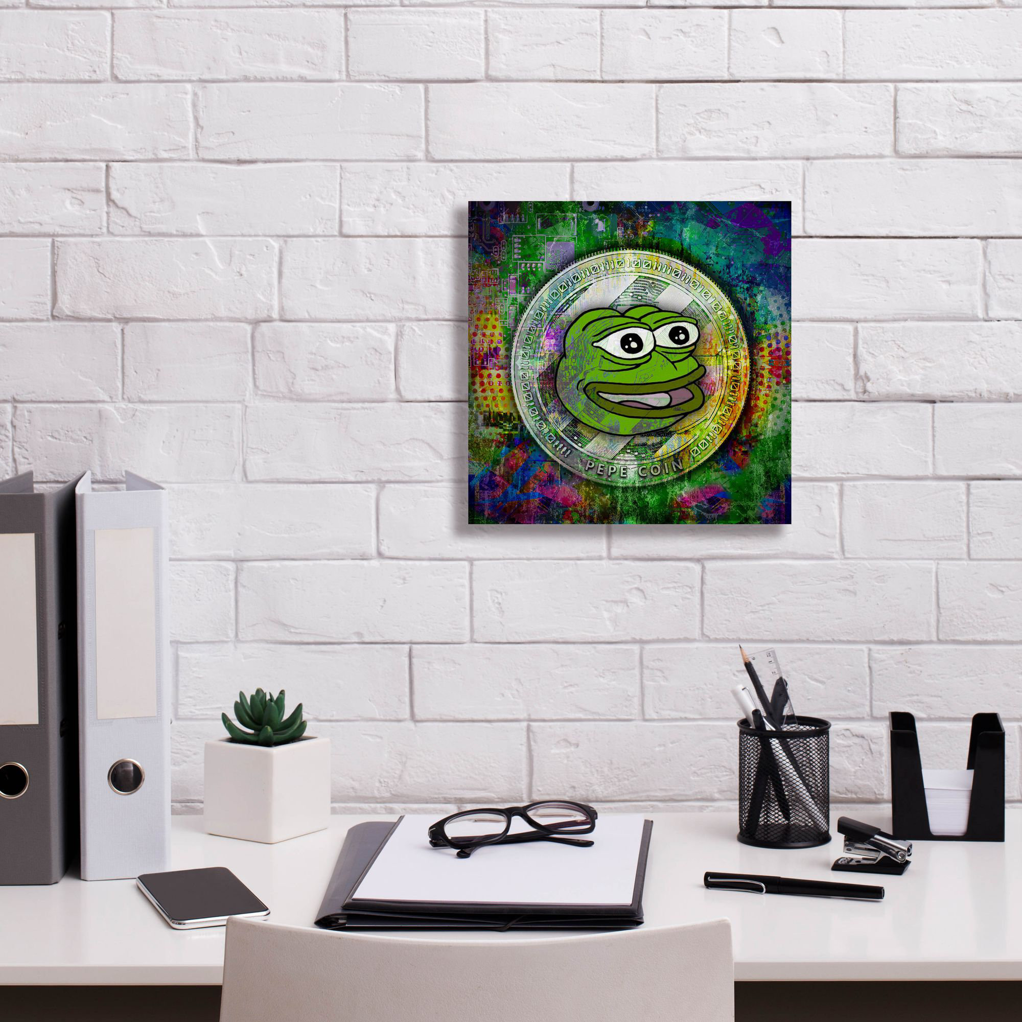 Trinx Pepe Crypto Coin On Canvas Print | Wayfair