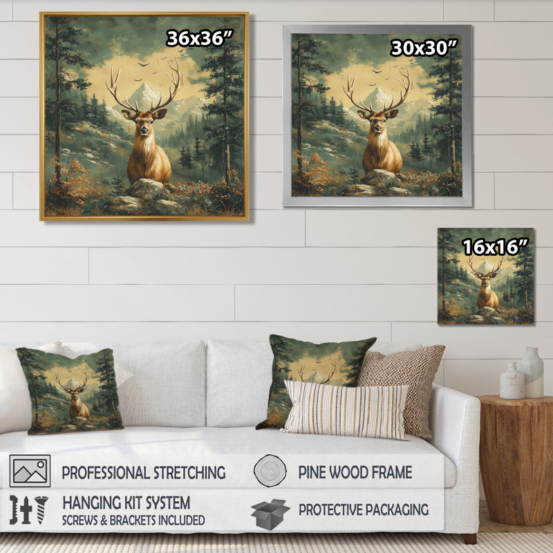 «Gieslinde Deer Expedition In USA Rockies - Deer», art mural, Reproduction encadrée d'une seule photo, H 30 po x l 30 po