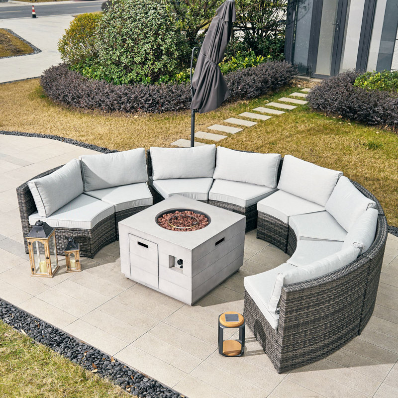 Ensemble de conversation modulaire avec coussins 8 personnes Payten