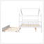 Lit double en bois avec lit gigogne simple-1053852871