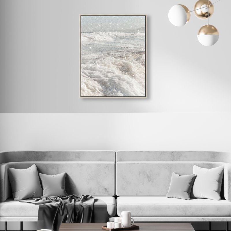 Clouded Shores Print by Oliver Gal, 25"H x 21"W, Silver Floater Frame