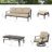 Tamarin Patio Aluminum Conversation Set With Ottomans And Sunbrella® Cushions