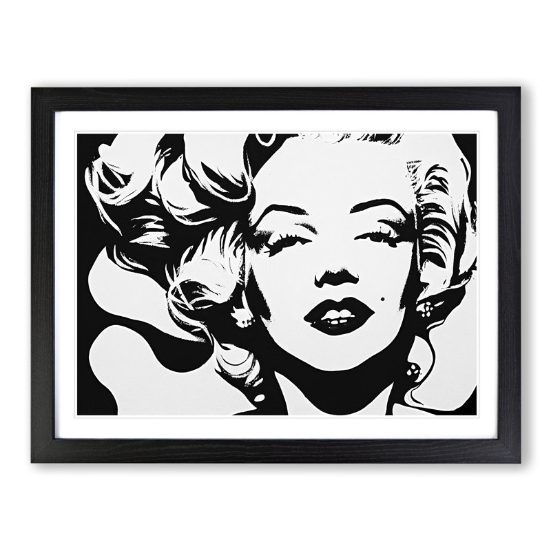 Marilyn Monroe In Monochrome Vol.1 - Single Picture Frame Print, 25cm H x 34cm W x 2cm D, Black