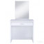 Coiffeuse blanche avec miroir et tabouret