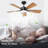 2pcs 46 Inch Ceiling Fans With Lights Remote Control Quiet Fan-99187669