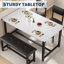 Ensemble de table de salle à manger pour 4 personnes, table de cuisine et 2 chaises rembourrées avec banc-114195202