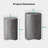 Set Of 2 Cylindrical Wood & Travertine Textured Side Tables