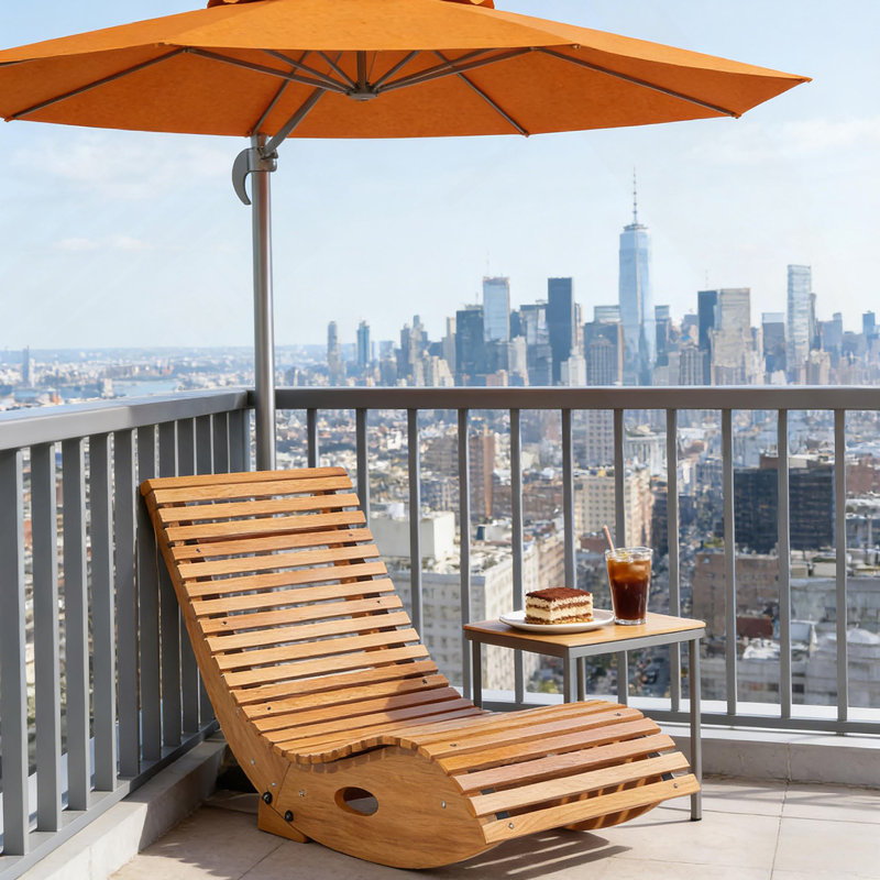 Chaise berçante en bois, chaise berçante d'extérieur