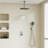 Rainfall Symphony 12inch 3-Function Dual Shower Head Thermostatic Shower System with 3 Sprays Handheld-88543405