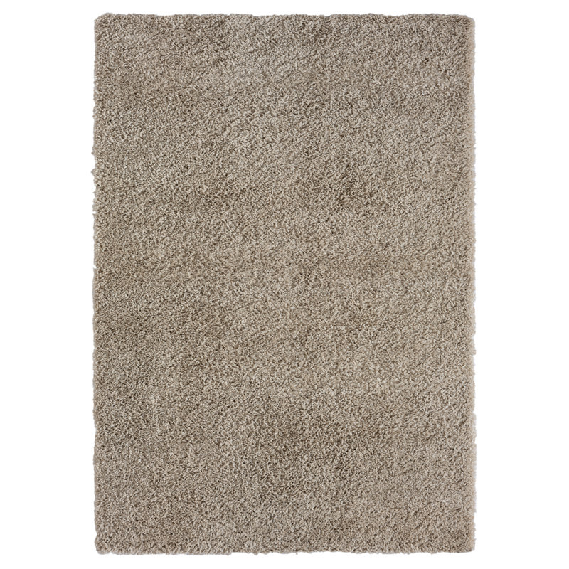 Shaggy Lush Beige Rug, Rectangle 160 x 230cm