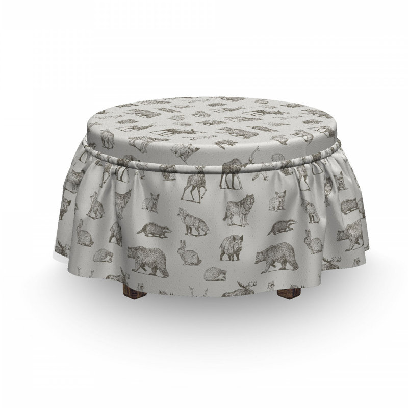 Housse pour repose-pieds forest habitants d’art