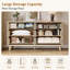 Commode 6 tiroirs avec panneaux ondulés, armoire de rangement Boho moderne avec cadre en bois massif et poignées en métal, rangement polyvalent pour la chambre à coucher, le salon, l'entrée, le couloir et le placard-733700362