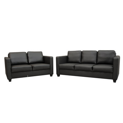 Cube 3+2 Sofa Set Faux Leather