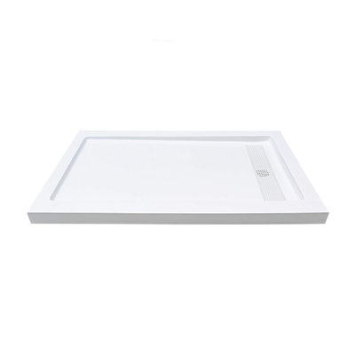 Grille pour base de drain linéaire en blanc mat