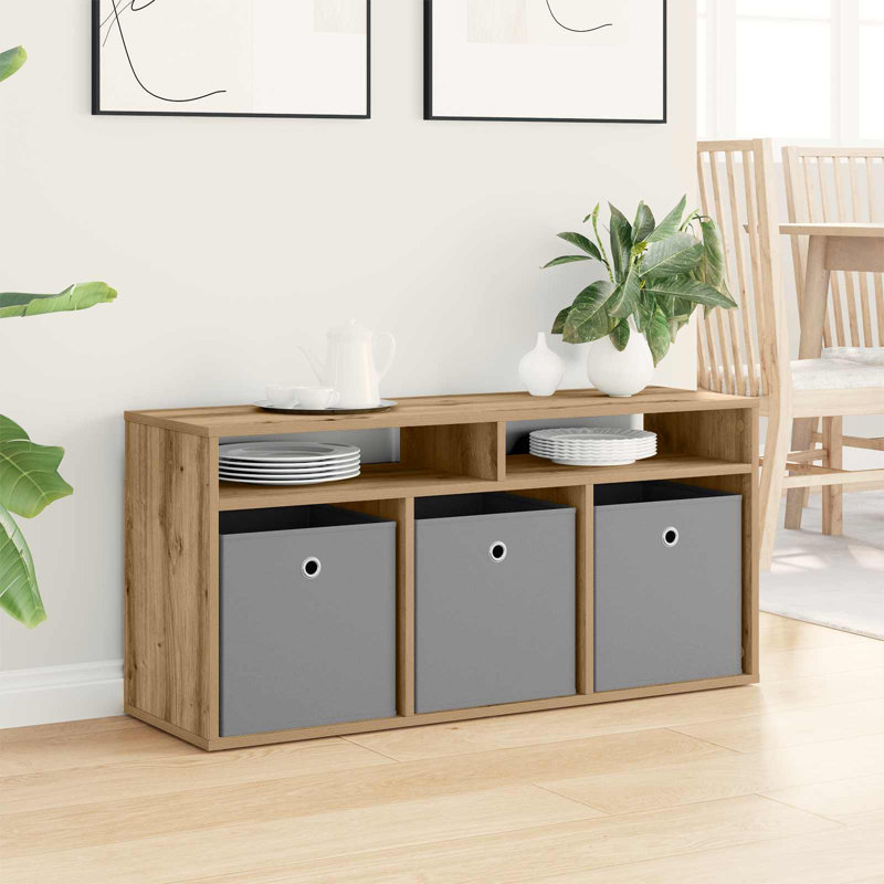 TV Stand, 19.09'' H x 40.16'' W x 12.6'' D, Artisan Oak