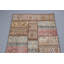 Tapis de couloir turc fait à la main parfait pour la cuisine dans un motif patchwork rétro orange vif