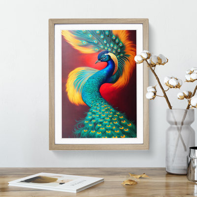 Bold Peacock Art No.2 - Wall Art