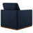 Bobbi Upholstered Swivel Armchair with Reversible Cushions-118016402